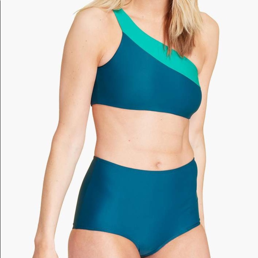 NWOT Madewell summersalt teal green 2 piece bikini